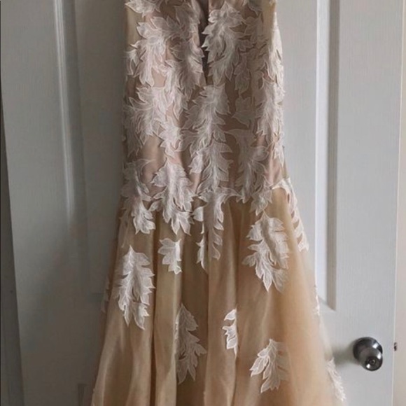 STUNNING! Worn once! Sand colored bridal gown. Can be a stellar Prom dress! - Picture 2 of 4